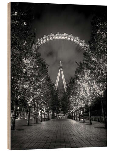 Quadro de madeira London Eye