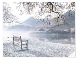 Wandsticker Bank mit Ausblick