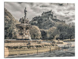 Gallery print Edinburgh in grey and sepia