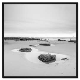 Gerahmter Kunstdruck Strand bei Tynemouth