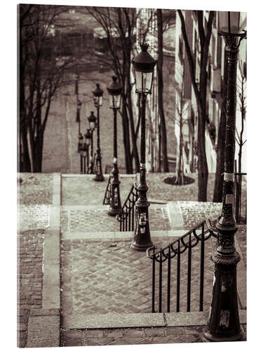 Acrylic print A staircase in sepia, Paris