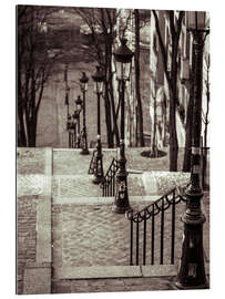 Gallery Print Eine Treppe in sepia, Paris