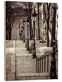 Cuadro de madera A staircase in sepia, Paris