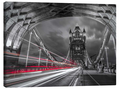 Canvastavla Tower Bridge Strip Lights, London