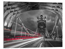 Tableau en plexi-alu Tower Bridge Strip Lights, London