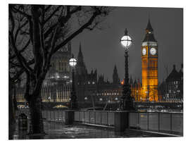 Foam board print Big Ben, illuminated