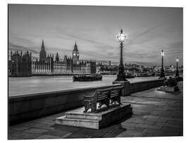 Magnettafel An der Themse bei Nacht