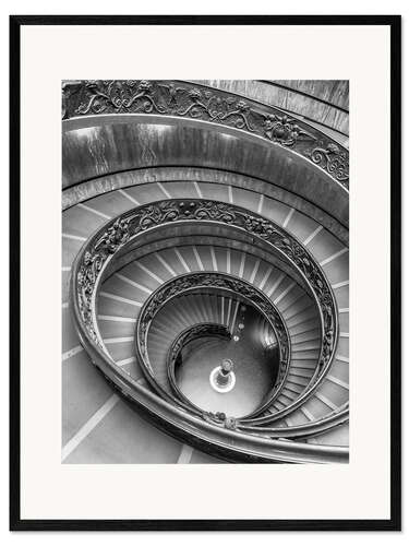Impresión de arte enmarcada La escalera de caracol romana