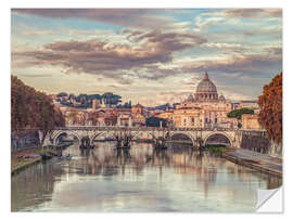 Selvklebende plakat Beautiful Rome