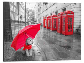 Tableau en aluminium Se protéger de la pluie à Londres