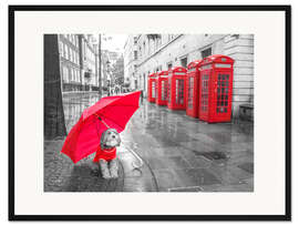 Gerahmter Kunstdruck Schutz vor dem Regen in London