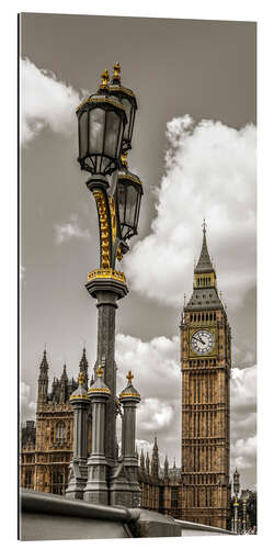 Gallery print Big Ben, golden details