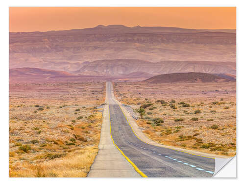 Selvklebende plakat Desert Road