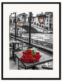 Plakat artystyczny premium w ramie Romance in Rialto, Venice