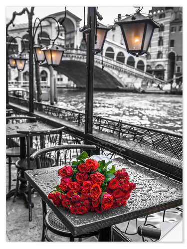 Wandsticker Romantik in Rialto, Venedig