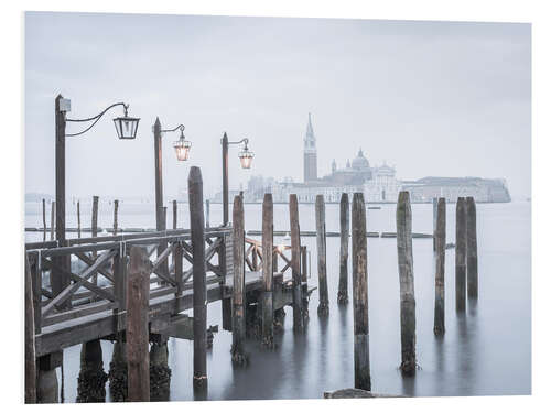 Foam board print Jetty in the mist