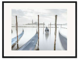 Gerahmter Kunstdruck Venice Light Blue
