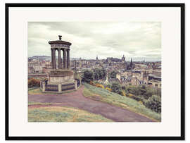 Stampa artistica con cornice Dugald Stewart memorial in Edinburgh