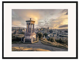 Stampa artistica con cornice Dugald Stewart memorial at dawn