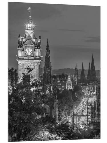 Foam board print Edinburgh, b/w