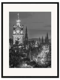 Gerahmter Kunstdruck Edinburgh, s/w