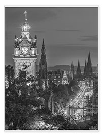 Poster Edinburgh, b/w
