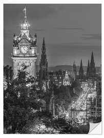 Naklejka na ścianę Edinburgh, b/w