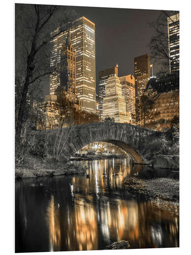 Foam board print Little bridge in Central Park