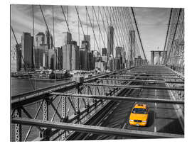 Gallery print A yellow cab on Brooklyn Bridge