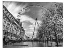 Tableau en aluminium London Eye, n/b III