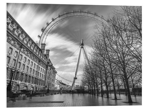 Foam board print London Eye, b/w III