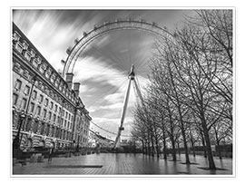Plakat London Eye, b/w III