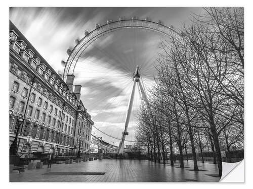 Wall sticker London Eye, b/w III