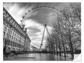 Adesivo murale London Eye, b/n III