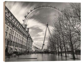 Trätavla London Eye, b/w III