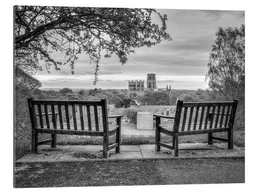 Tableau en plexi-alu Two benches, b/w