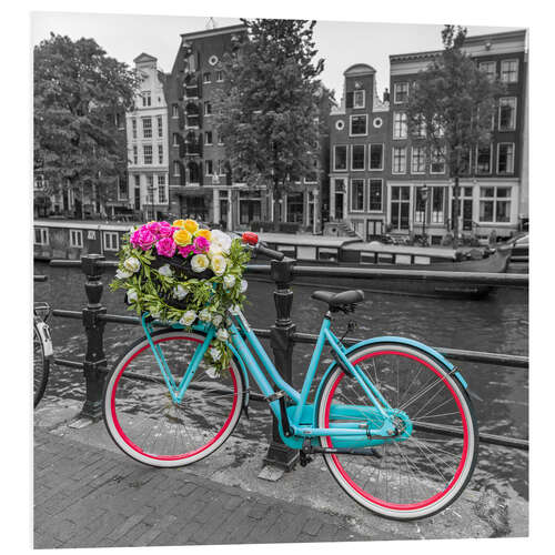 Stampa su PVC Amsterdam canal bicycle I