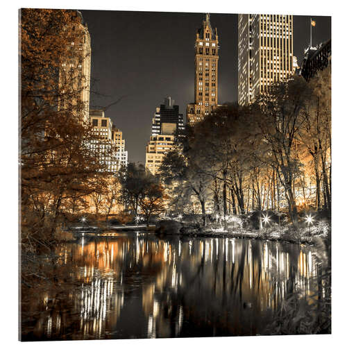 Acrylic print Reflections in Central Park, NYC