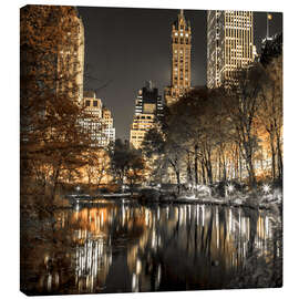 Canvas print Reflections in Central Park, NYC