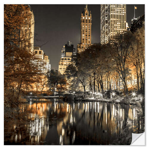 Vinilo para la pared Reflejos en Central Park, NYC