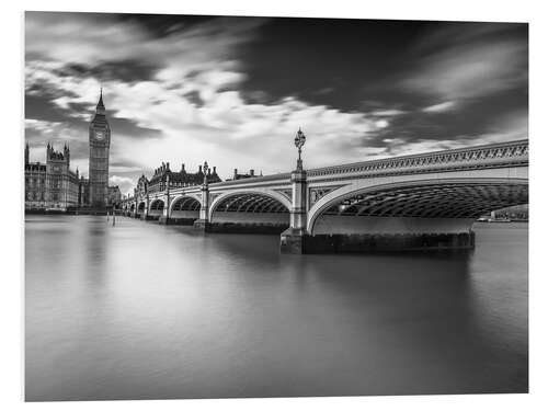 Foam board print London Themse b/w