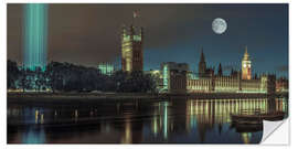 Selvklebende plakat London by moonlight