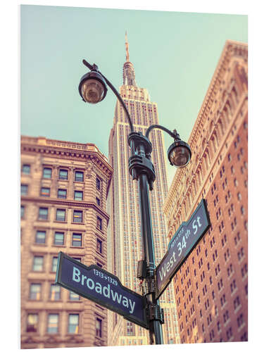 Tableau en PVC Panneau de Broadway à New York