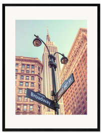 Stampa artistica con cornice Cartello di Broadway a New York
