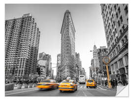 Naklejka na ścianę Cabs at the Flatiron Bulding