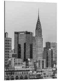 Alumiinitaulu View of the Chrysler building, b/w