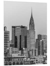 PVC-taulu View of the Chrysler building, b/w