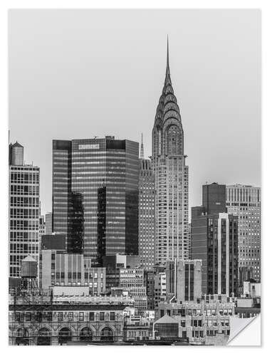 Wall sticker View of the Chrysler building, b/w