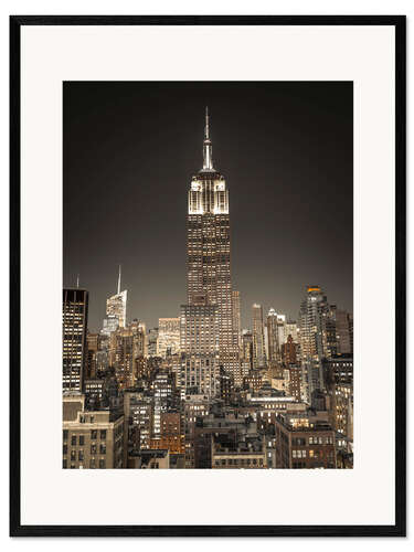 Stampa artistica con cornice Vista sull'Empire State Building I