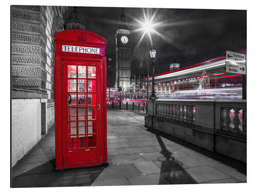 Tableau en aluminium Cabine téléphonique à Londres